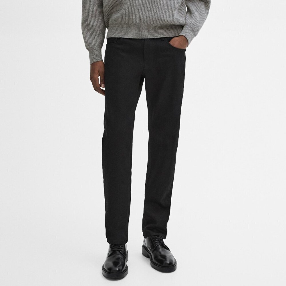 MASSIMO DUTTI Slim Fit Cotton Blend Faded Look‎ Black Jeans Sz 30